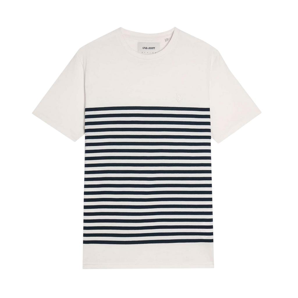 Lyle & Scott Mens Breton Stripe Linen Blend T-Shirt