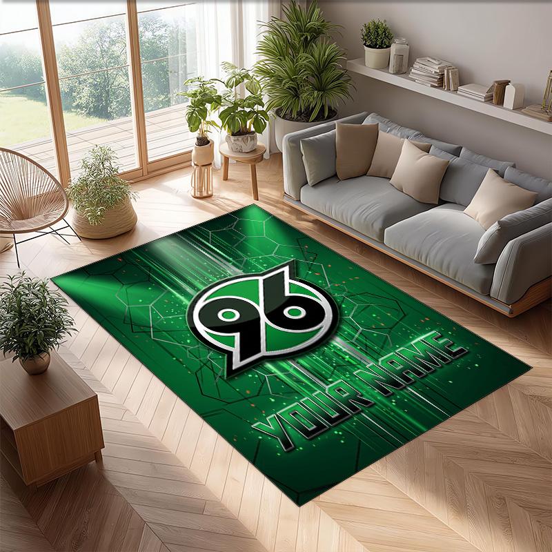 Hannover 96 Printed Crystal Velvet Rug Non‑Slip Crystal Velvet Carpet For Sofa Bedroom Indoor Home Decoration