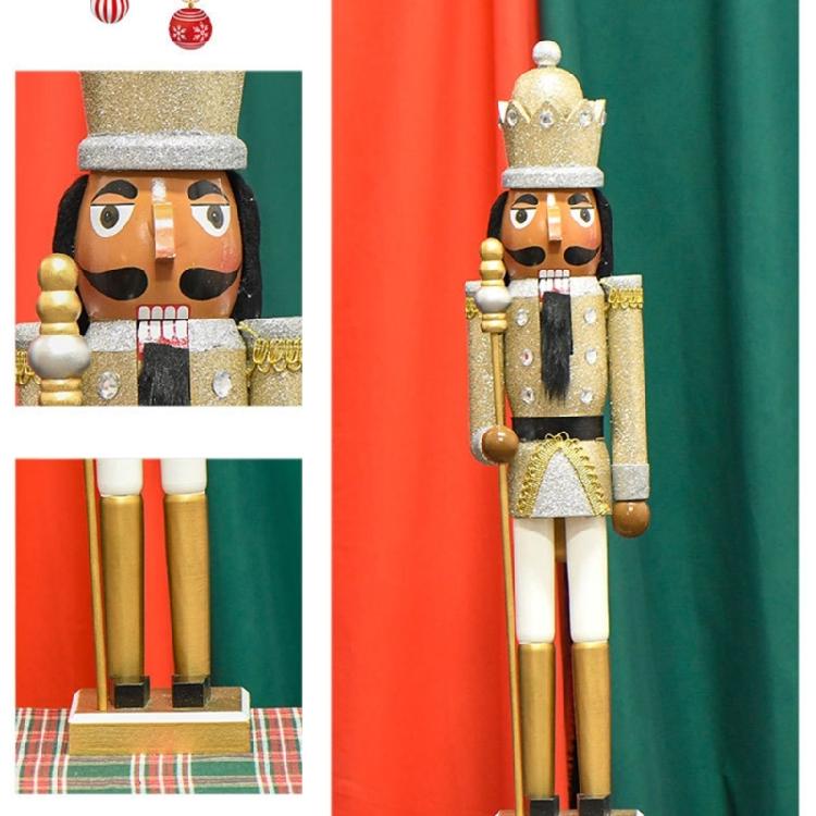 23.62In Stylish Nutcrackers Soldier Wood Christmas Nutcrackers Soldier Ornament for Holiday Party and Homes Display