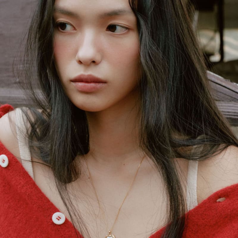 

DOL Vintage Wave Heart Necklace [fairytale snow] gold