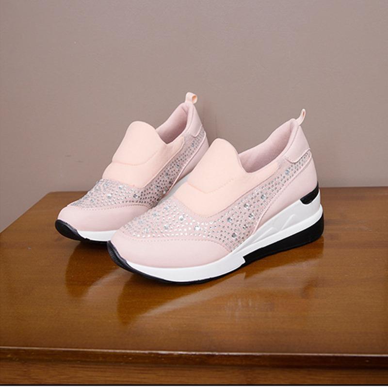 Large-sized Wedge Heel Shoes New Insole Height-increasing Shoes High-heeled Lazy Shoes Casual Sports Shoes