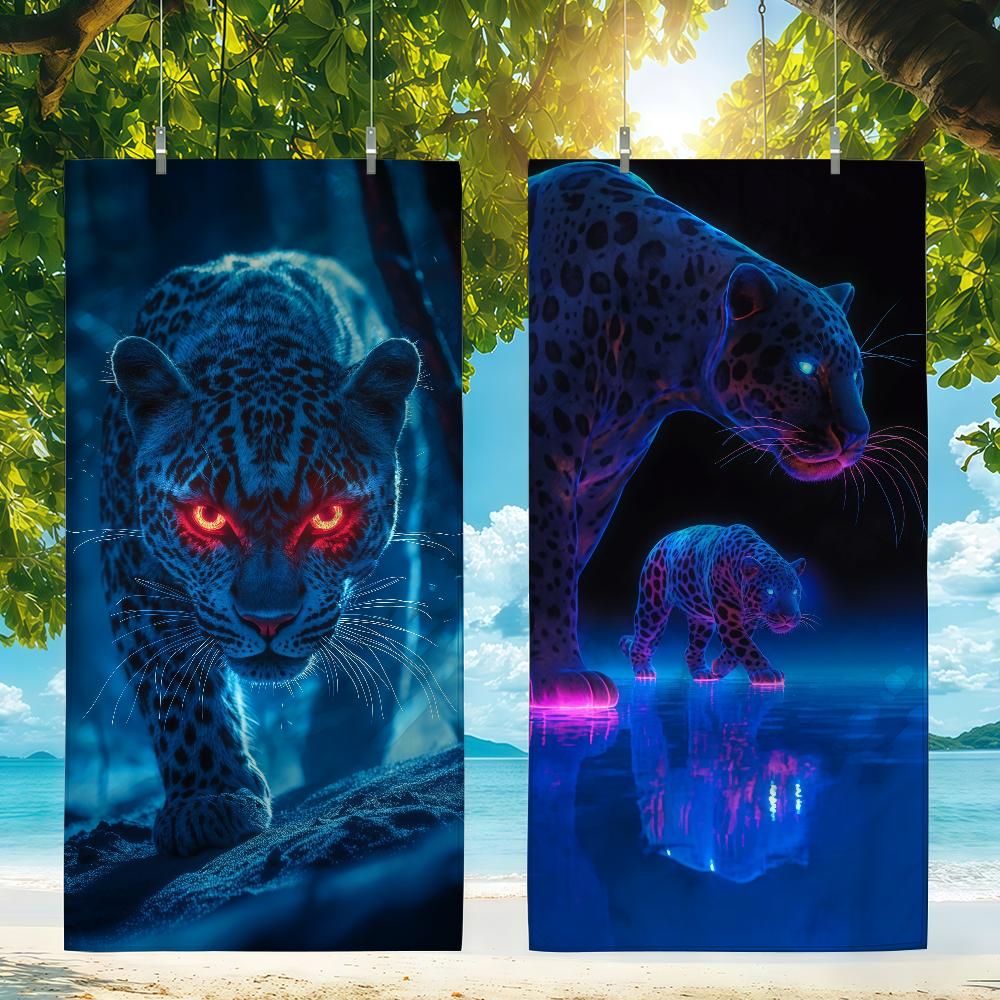 Leopard Towel Beach Towel Travel Lightweight Skin Friendly for Pool Beach Camping Cruise Summer