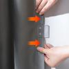 2Pcs Shower Curtain Clips Windproof Self-adhesive Shower Curtain Clips Toilet Curtain Rings Clip Holder Bathroom Accessories