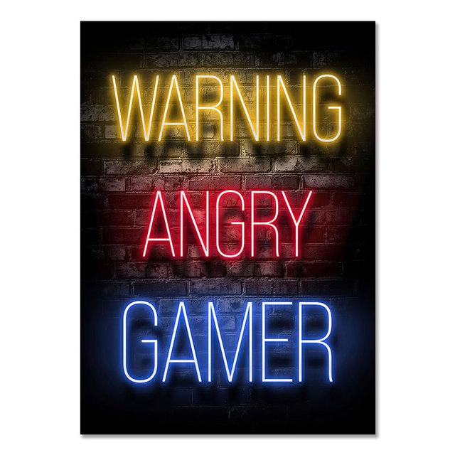 Gaming Room Decoration Poster Wall Art Video Game Canvas Painting Playroom Decor Picture for Gamer Boy Bedroom Prints Decor