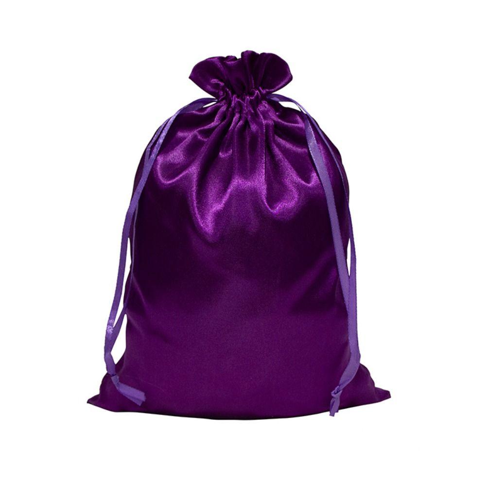Salon Accessories Women Satin Storage Bags Wig Packaging Tools Anti Dust Wig Bag Silk Wig Pouch