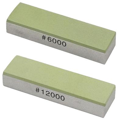 PLEAVIT Diamond Sharpening Stone Set for Kitchen and for Finishing Knives, #6000 #12000 Grits, Blades.