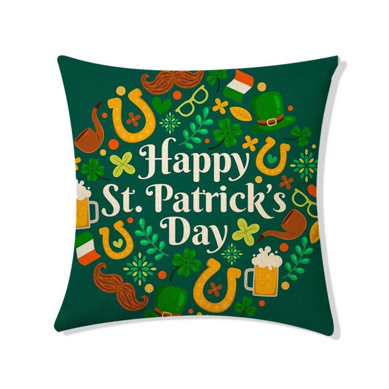 St. St. Patrick's Day Kissen Heim Lendenkissen Vierblättriges Kleeblatt Sofakissenbezug Kissenbezug