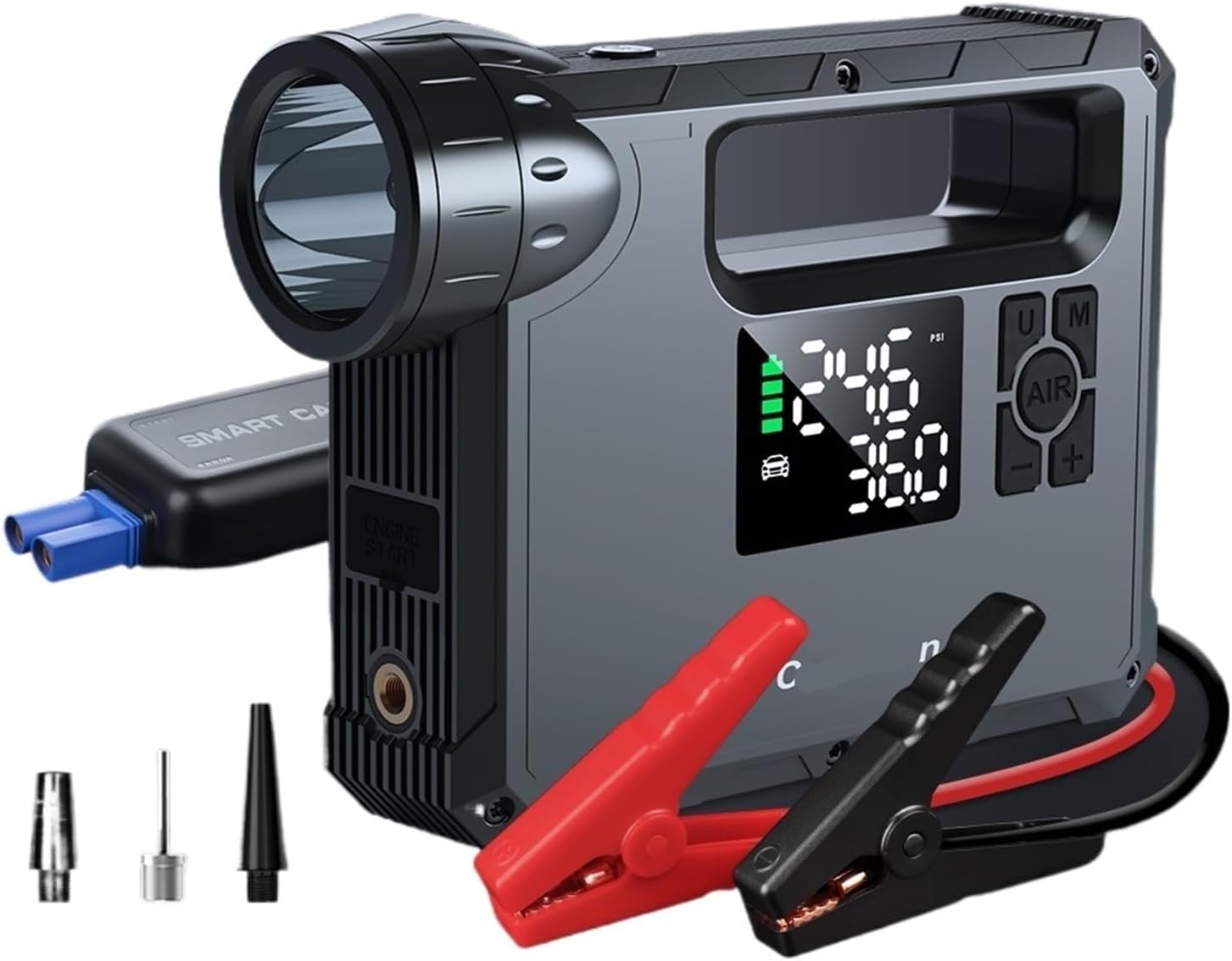 

Портативный 5 в 1 автомобильный аварийный стартер воздушный компрессор автомобильный мотоцикл велосипедный шинный насос шинный матрас воздушный шар надувной насос с фонариком стартера внешний аккумулятор чёрный