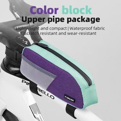 ESLNF Bolsa Colorida para Tubo Superior de Bicicleta Bolsa para Bicicleta de Montaña Bicicleta de Carretera Ciclismo al Aire Libre Accesorios para Bicicleta