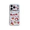Custom Graffiti Red Apple Cat Illustration Phone Case for iPhone 17, 16 Pro Max, 15, and 14.