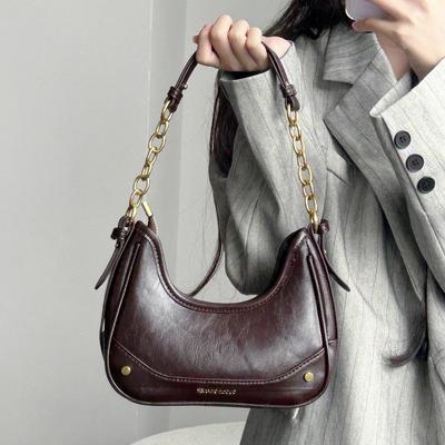 2024 New Autumn/Winter Chain Underarm Bag, Trendy Niche Design, Stylish and Versatile Shoulder/Crossbody Bag, Practical Gift