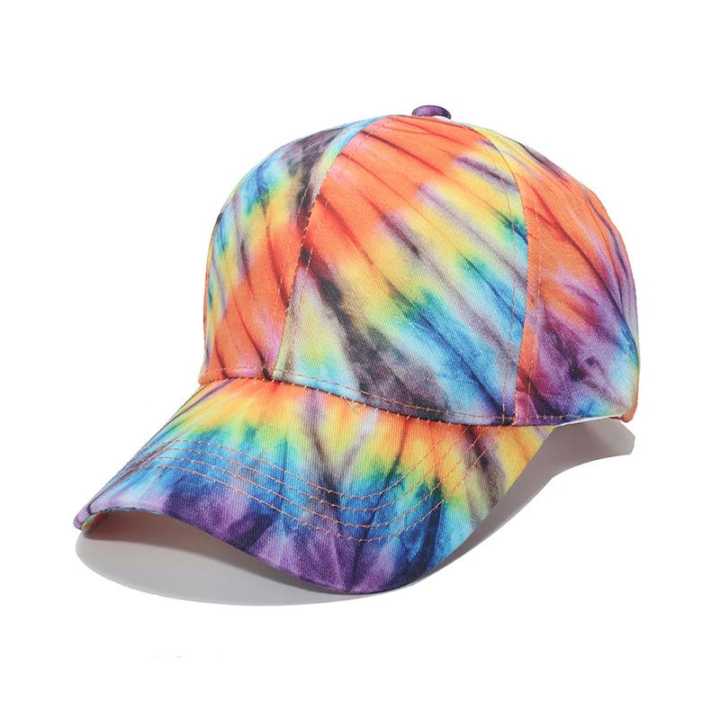 YIRAN Dayang hat Nieuwe Mode Heren- en Dames Tie-Dye Petten Meerkleurige Onregelmatige Bedrukking Baseballpet Buiten Straat Vrije Tijd Zon Hoeden Casquette 56-60cm