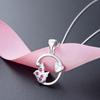 Lindon 925 Sterling Silber Klassische Damen Halskette Anhänger Zirkon Mode Geschenk
