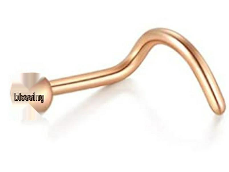 Stainless Steel Nose Ring - Stylish Nose Stud Piercing Jewelry