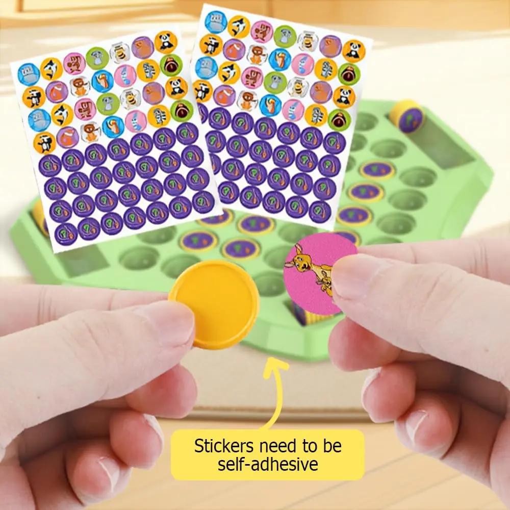 1PC Animal/Fruit Flip Chess 54 Cards Memory Chess Game Cartoon Logical Thinking Cognitive Animal Learning Chess Kids Party Toys