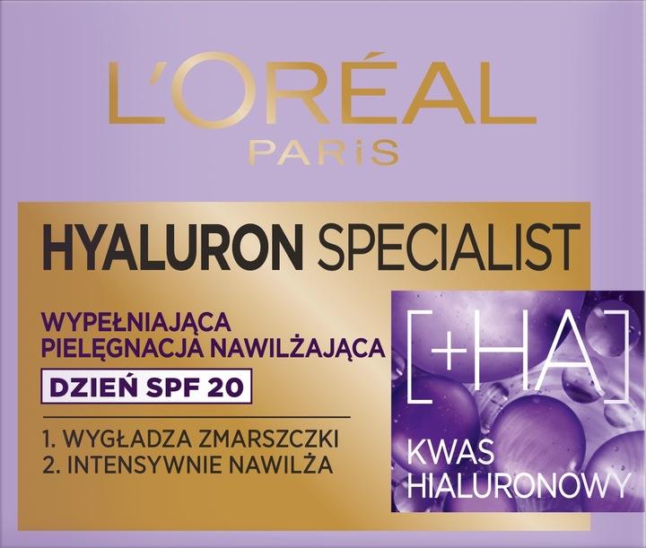 Loreal Hyaluron Specialist Wypełniający Krem Do Twarzy Na Dzień Z Spf 20