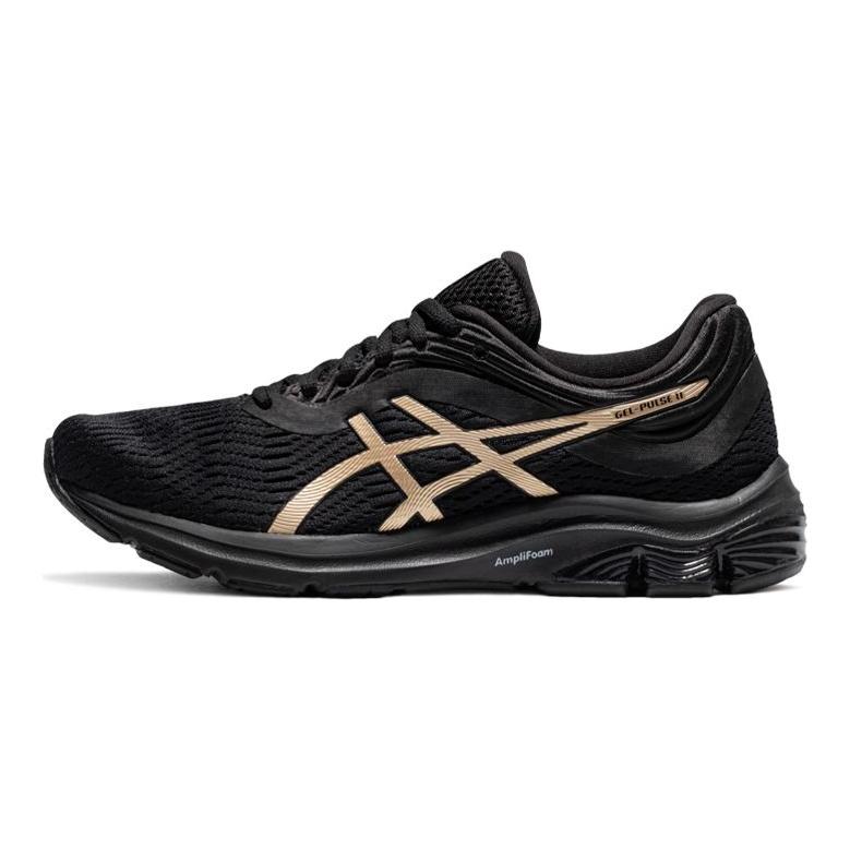 Asics Gel-Pulse 11 Pohodlné Tkanina Syntetická kůže Odolné Prodyšné Nízké Tréninkové Běžecké boty Dámské tenisky Černá Zlatá 1012B138-001