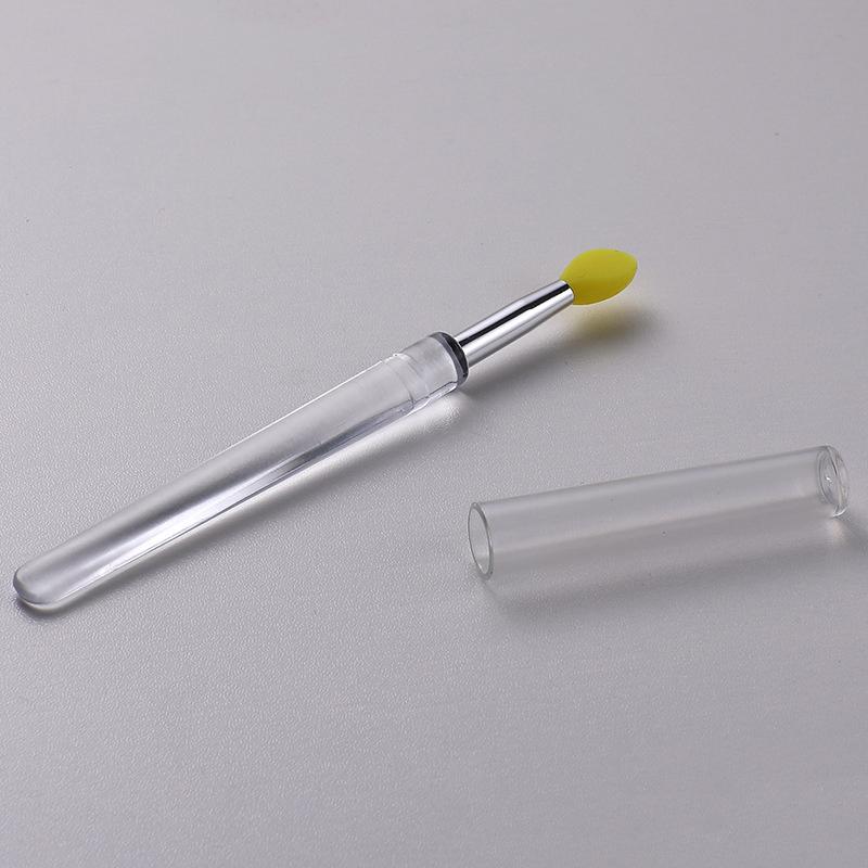 Nail Arts Silicone Applicator Sticks Reusable Chrome Glitter Applying Manicure Tool  Easy-Daub Pigment Silicone Nail Brush