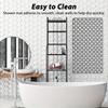 1pc Bathroom Non-Slip Mat With Suction Cup, 43x75cm Bath Rug, Shower Mat Round Hole Design, Bathroom Massage Ring, Quick Drain