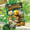 1pc Welcome Spring Summer Bumblebee Chrysanthemum Honeycomb Garden Flag_3 (7)- Garden Decoration Double S, Home Decoration, Yard Decoration, Outdoor D