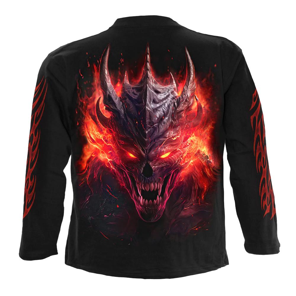 Spiral Direct Unisex Adult Riff Burner Back Print Long-Sleeved T-Shirt