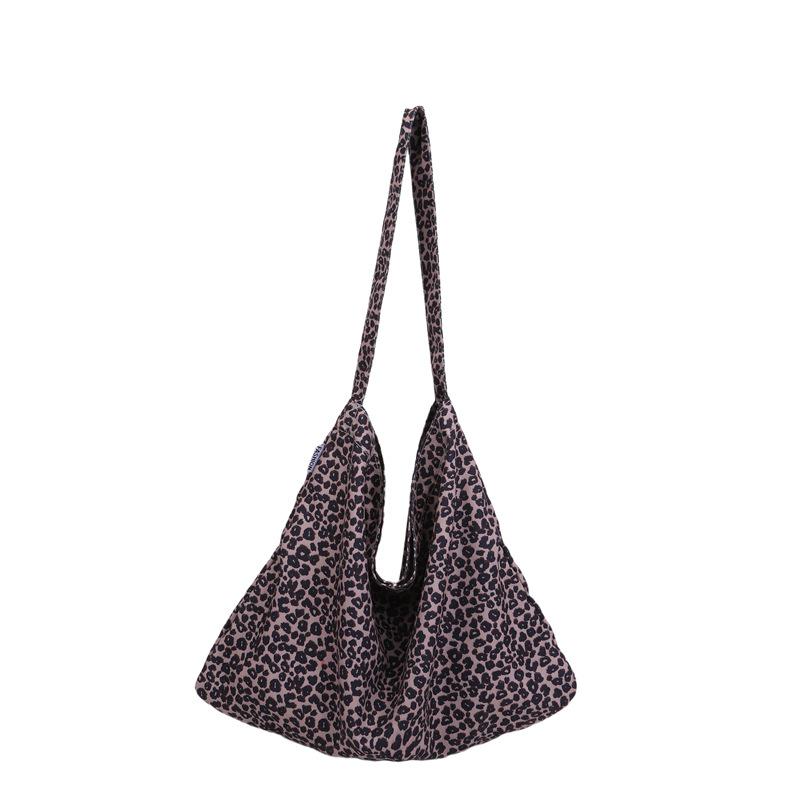 

Холщовая сумка-тоут с леопардовым принтом и цветочным узором «Маргаритки» – Вдохновлено Чжан Жуонань леопардовый/кофейный