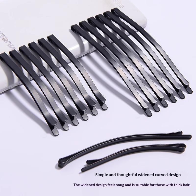 Haarnadeln 12 Stück Schwarz Koreanischer Einfacher Stil 6/8CM Sicherer Halt Draht-Haarklammern für Date-Outfit Frisur