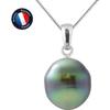 Necklace - - Tahitian Pearl A+ - 925 Silver - 11-12 Mm - Length 42 Cm