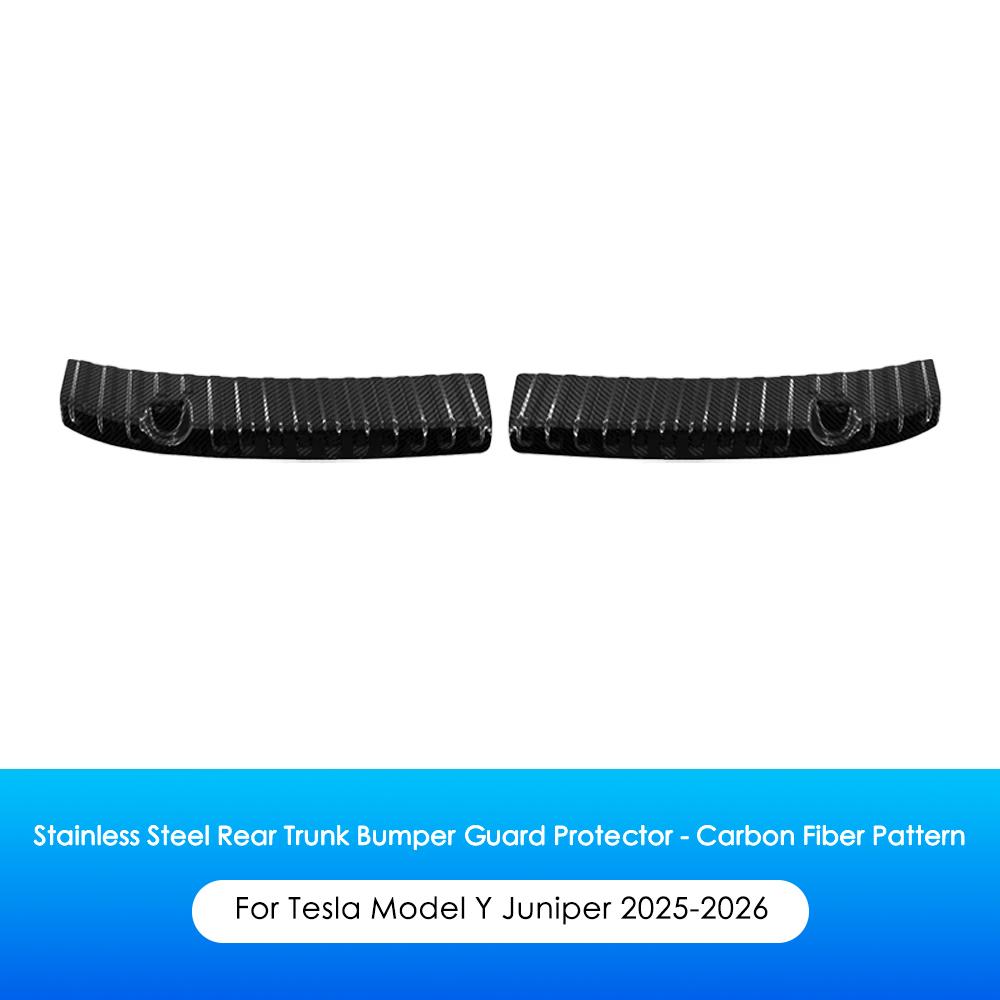 Heenvn For Tesla Model Y Juniper 2025 2026 Car Rear Trunk Threshold Protector Stainless Steel Rear Cargo Bumper Sill Cover Guard