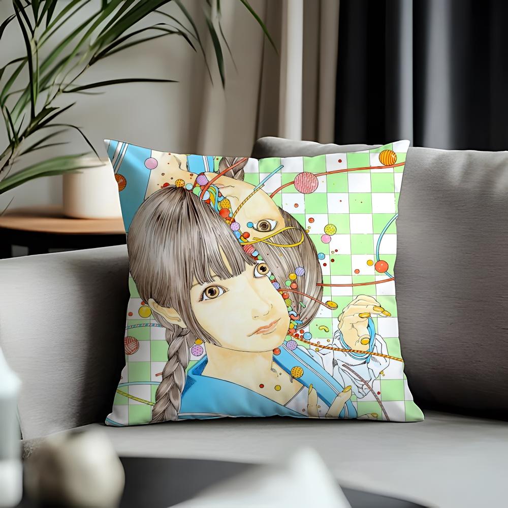 Viral SShintaro Kagoied Cushion Cover Antidustmite Pillowcase Invisible Zipper Silky Short Plush Sofa Cushion Cover