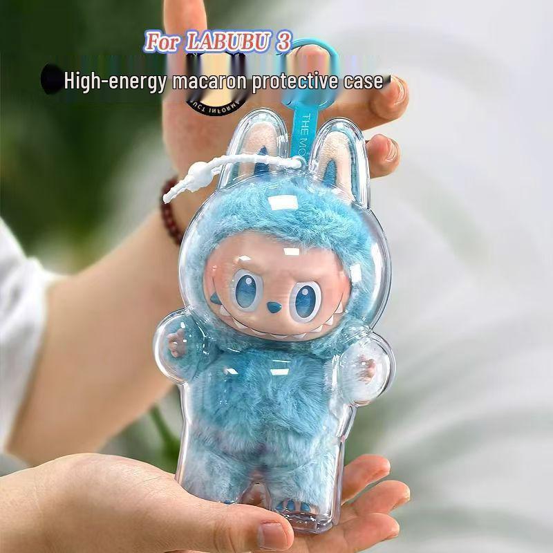 Labubu Third Gen High-Energy Front Protective Case for Kids Strolling - Upgraded, Trendy, and Dustproof.
