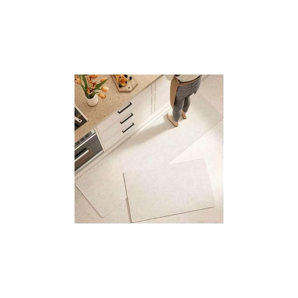 Kitchen mat, non-slip, machine washable, shock-absorbing, stylish, suitable for wiping feet,