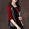 Spring Autumn New Women's Fashion Short Faux PU Vest Outwear Soft Leather Sleeveless Jacket Waistcoat Female Clothes Y18