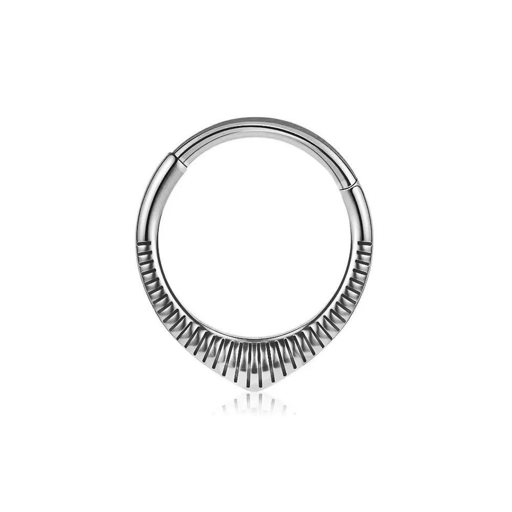 Nasenring aus Edelstahl 316, nahtloser Ring, geschlossener Ring, Nasenseptumring, einfarbiger spitzer Kegel Piercing-Ohrring, runder p