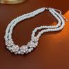 Collana di Perle con Nappa Multistrato di Alta Gamma - Design di Moda Europeo e Americano