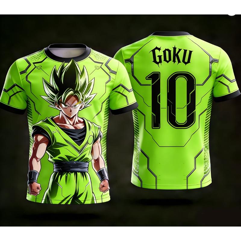 Dragon Ball Official 3D Print AI Goku No.10 Jersey Parent-child Set S-6XL Casual Fashion Wear