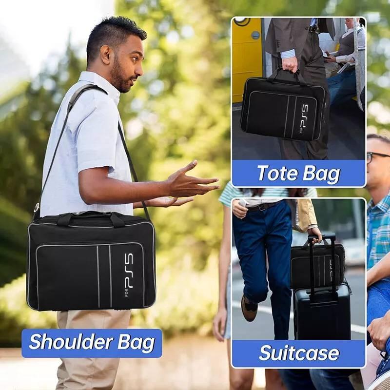 Stylová úložná taška z oxfordské tkaniny pro konzoli Playstation 5 pro cestování a přenášení