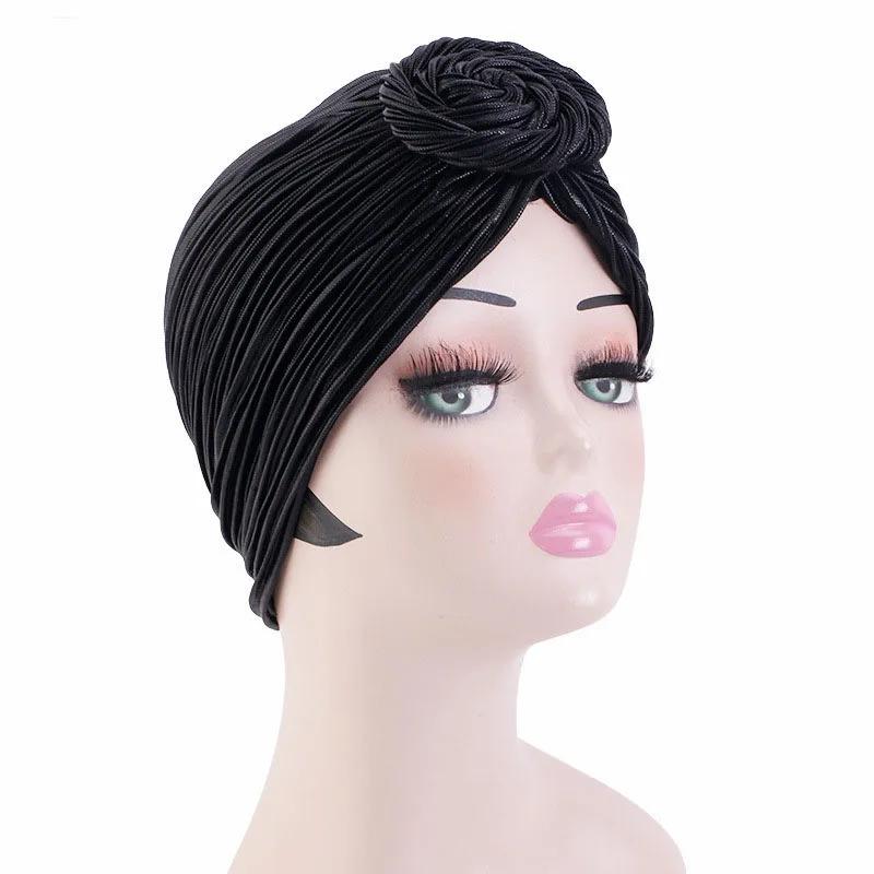 Bowknot Turban Indian Women Muslim Hijab Stretch Chemo Cap Cancer Hat Hair Loss Cover Head Scarf Wrap Beanies Bonnet Headwear