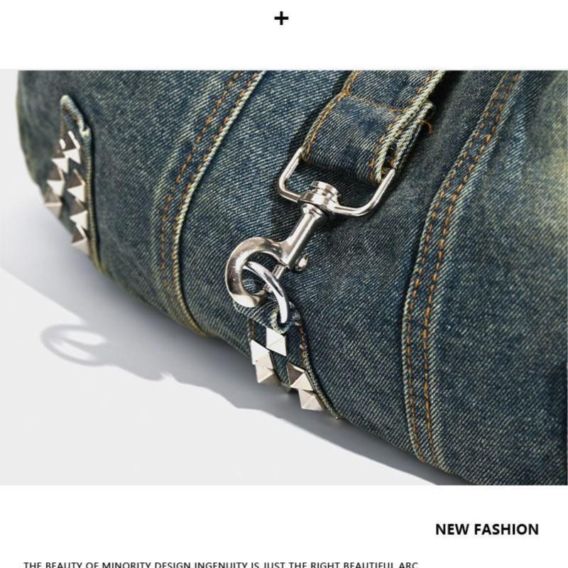 JIAERDI Retro Large Capacity Denim Tote Bag Women Fashionable Casual Crossbody Bags Handbag Ladies Vintage Shoulder Bags 2025