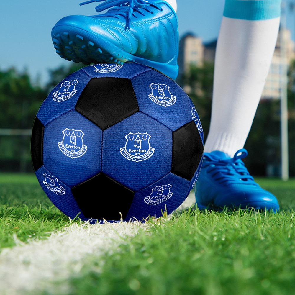 Everton Indoor Soccer Ball Colorful All Ages Size 5 Machine Stitched PVC Competition Ready Durable High-Bounce