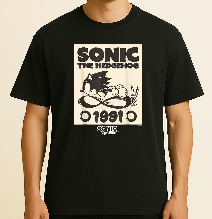 

Соник Хеджхог 1991 Эпический Забег Винтажный Эскиз Размер S-4XL Унисекс Футболка M