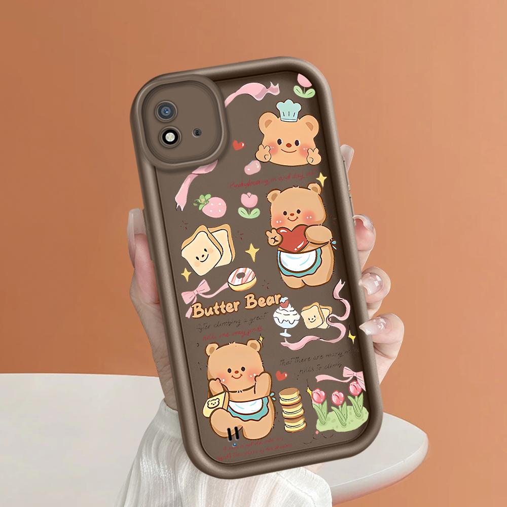 Soft Silicone Square Ladder Printing Pattern Phone Casing Full Cover Camera Shockproof Protection Rubber Case for OPPO Realme