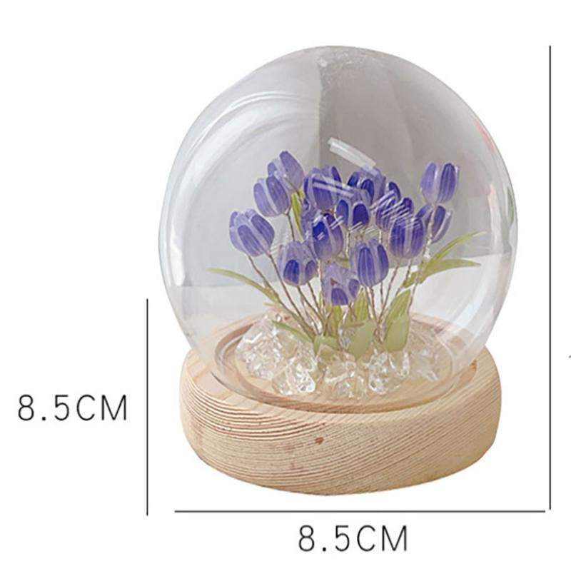 Led Tulip Small Night Lamp Artificial Flower Bedroom Ins Sleep Light Birthday Gift Girls Room Flower Ambience