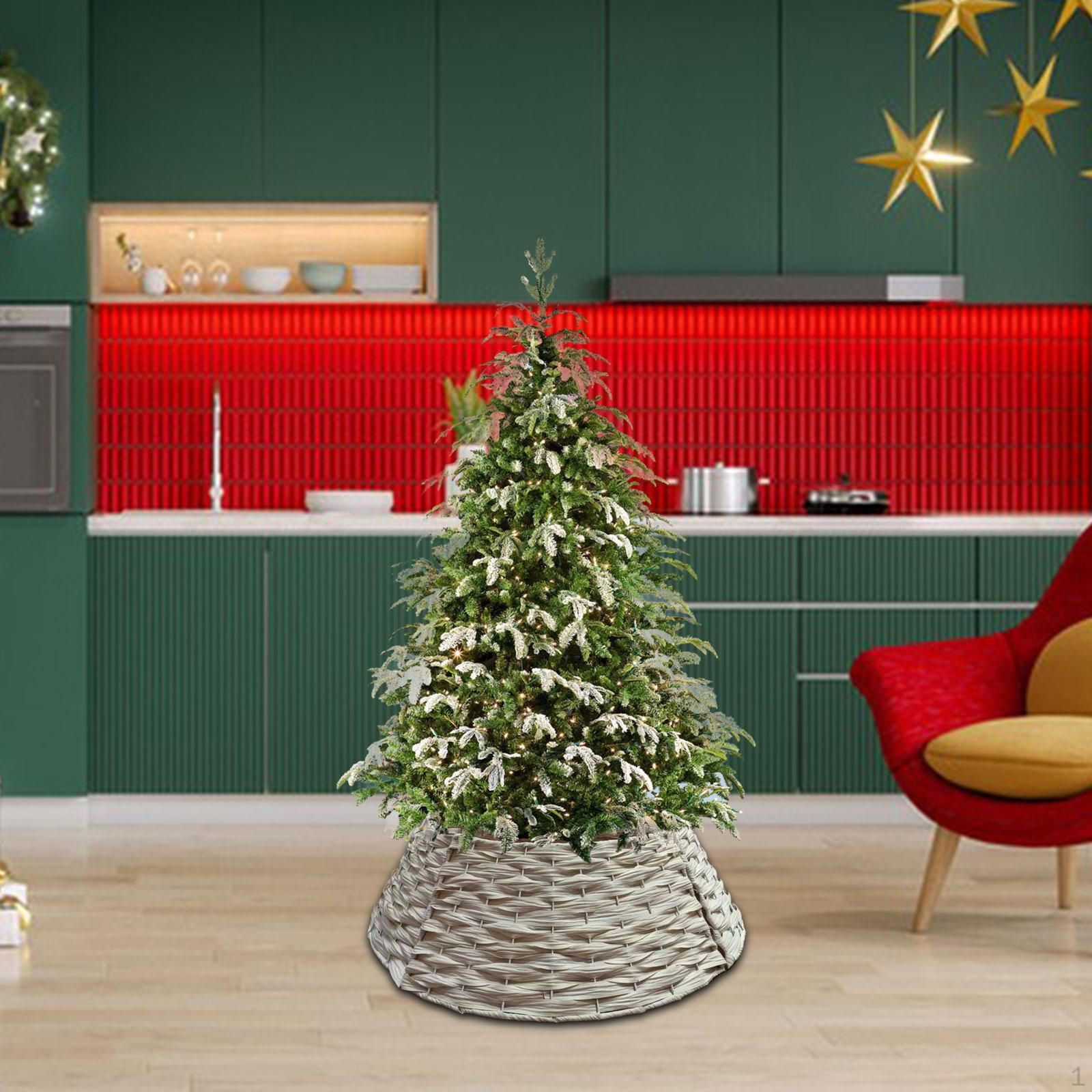 

Рождественская елка воротник искусственный ротанг корзина фестиваль макет дверной проем спальня праздничные атрибуты Рождество 50cmx66cmx22cm