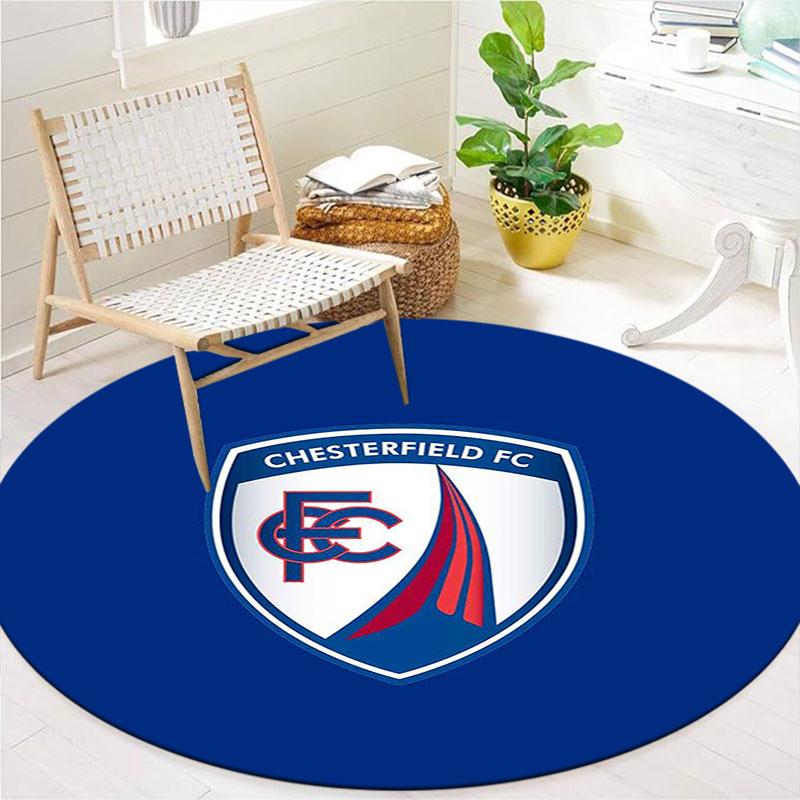 Chesterfield F.C Round Area Rug,Carpet Rug for Living Room Bedroom Sofa Playroom Decor,Non-slip Floor Mat