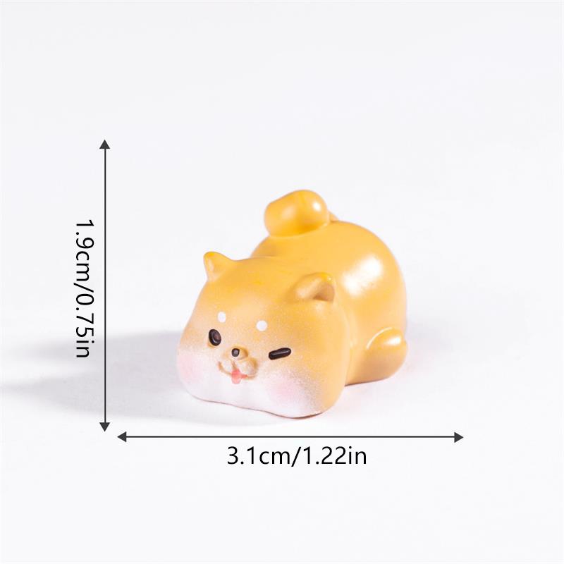 3Pcs Cute Miniature Puppy Micro Landscape Ornaments Desktop Car Decoration Diy Dollhouse Accessories Kids Toys Photography Props