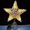 2026 LED Christmas Tree Topper Star Lights Battery Powered for Living Room Garden Party Decoration New Year