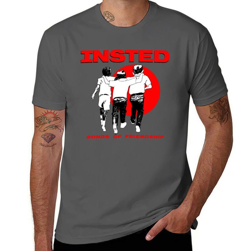 Insted Freundschaftsband T-Shirt Basic Einfach Lässig Kurzarm T-Shirt