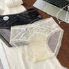 Lady Summer New Style Pure Desire Sexy Lace Bow Net Yarn Pure Color Without Mark Quick Dry In Waist Triangle Briefs