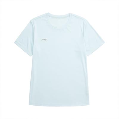 Li Ning Sports Lifestyle Series Solid Color Round Neck Comfortable Versatile Breathable Short Sleeve T-Shirt Men Tops Blue ATSU873-4